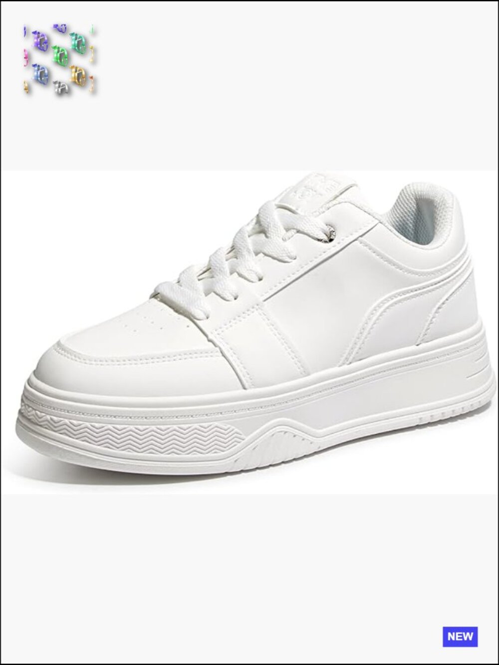 Chunky Platform Sneakers Fashion Classic Tennis Shoes Lace-Up Non-Slip for